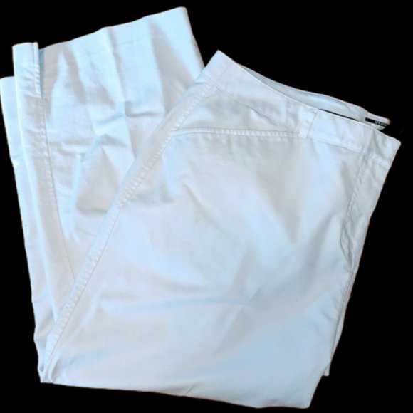 Size 18W White Cropped Chino Pants - Picture 5 of 10